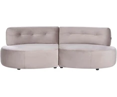 Beliani 3 vietų sofa LAERDAL Veliūrinė Smėlio pilka