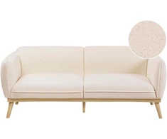Beliani 3 vietų sofa LJUNG Boucle šviesiai smėlio spalvos