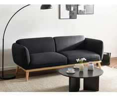 Beliani 3 vietų sofa LJUNG juoda