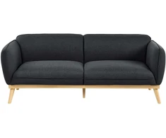 Beliani 3 vietų sofa LJUNG juoda