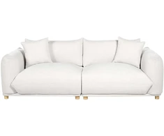 Beliani 3 vietų sofa LUVOS, kreminė balta