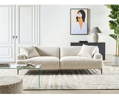 Beliani 3 vietų sofa MATILA šviesiai smėlio spalvos