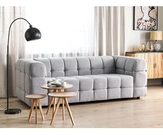 Beliani 3 vietų sofa MULLOLA šviesiai pilka