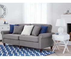 Beliani 3 vietų sofa OTRA šviesiai pilka