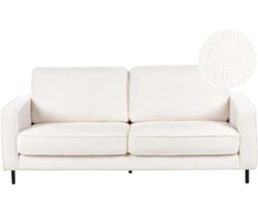Beliani 3 vietų sofa SAVALEN Boucle balta