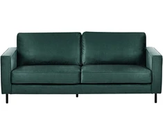 Beliani 3 vietų sofa SAVALEN tamsiai žalias veliūras