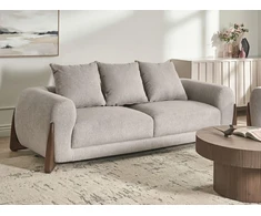 Beliani 3 vietų sofa VINLIDEN, smėlio ir rudos spalvos