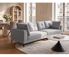 Beliani 4 vietų sofa YURI sintetinio lino pilka