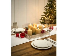 Beliani 6 LED žvakių rinkinys BRAISE 10/13/15 cm smėlio spalvos