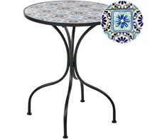 Beliani „AGGIUS“ bistro staliukas, 60 × 60 cm, metalinis, mėlynas