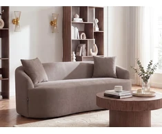 Beliani AMAL sofa, smėlio ir pilkšvos spalvos