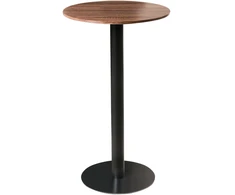 Beliani Baro stalas MORELLA juodas / tamsiai rudas 60 cm 60 cm