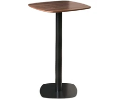 Beliani Baro stalas MORELLA juodos/tamsiai rudos spalvos 60 cm 60 cm