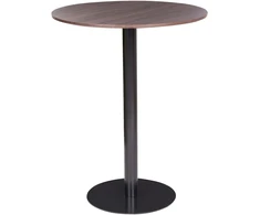 Beliani Baro stalas MORELLA juodos/tamsiai rudos spalvos 80 cm 80 cm