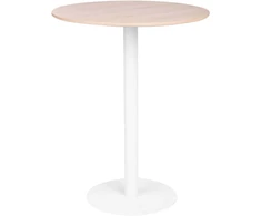 Beliani Baro stalas MORELLA šviesiai rudas / baltas 80 cm 80 cm