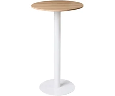 Beliani Baro stalas MORELLA šviesiai rudas / baltas 60 cm 60 cm