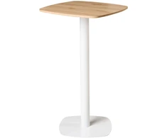 Beliani Baro stalas MORELLA šviesiai rudas / baltas 60 cm 60 cm