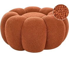 Beliani BEAUFORT pufas, „bouclé“, rudas