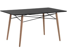 Beliani „BIONDI“ valgomojo stalas, bukas, juodas, 140 × 80 cm