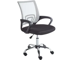 Beliani Birojės kėdė SOLID Juoda/ Balta