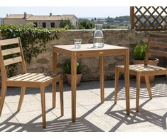 Beliani Bistro stalas CHIOGGIA 70 cm x 70 cm, sertifikuota akacijos mediena, šviesiai rudas