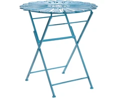 Beliani Bistro stalas PAVIA 71 cm 71 cm Metalinis Mėlynas
