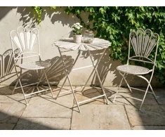 Beliani Bistro stalas PAVIA 71 cm 71 cm Metalas, balta