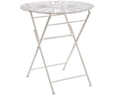 Beliani Bistro stalas PAVIA 71 cm 71 cm Metalas, balta