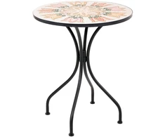 Beliani Bistro stalas SETTALA 60 × 60 cm, metalas, spalvingas