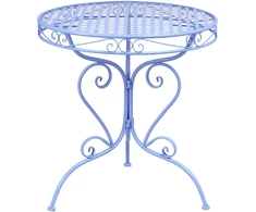 Beliani Bistro staliukas ALBINIA, 70 × 70 cm, metalinis, mėlynas