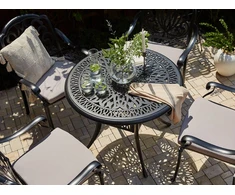 Beliani Bistro staliukas ANCONA 90 cm Metalinis Juodas