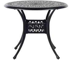 Beliani Bistro staliukas ANCONA 90 cm Metalinis Juodas
