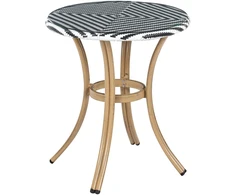 Beliani Bistro staliukas RIFREDDO 70 cm grūdintas stiklas juodas