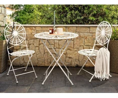 Beliani Bistro staliukas SCAFA 70 cm Metalinis Baltas