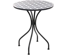 Beliani Bistro staliukas SIROLO 60 × 60 cm, metalinis, baltas ir mėlynas