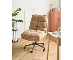 Beliani Biuro kėdė ADDISON Boucle smėlio spalvos