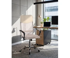 Beliani Biuro kėdė DESIGN Smėlio spalvos