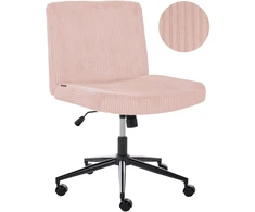 Beliani Biuro kėdė GEDDES velvetinė pastelinė rožinė