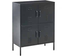 Beliani Biuro spintelė HOLBECK, metalinė, juoda