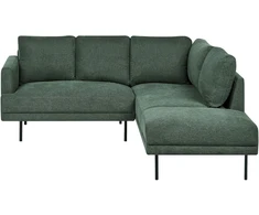Beliani BREDA kampinė sofa 4 asmenims, tamsiai žalia, kairinė