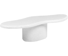 Beliani CONZA kavos staliukas 57 × 120 cm, terrazzo efektas, baltas
