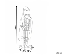 Beliani Dekoratyvinė figūrėlė HALLSJON Spragtukas 50 cm raudona/žalia