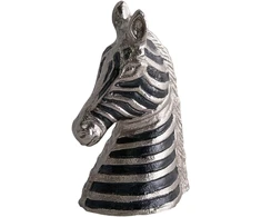 Beliani Dekoratyvinė figūrėlė Zebra ZAGORA metalinė juoda/sidabrinė