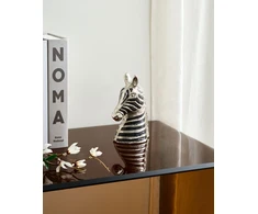 Beliani Dekoratyvinė figūrėlė Zebra ZAGORA metalinė juoda/sidabrinė