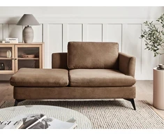 Beliani Dešininė gulto sofa SIEVOZ Ruda