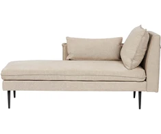 Beliani Dešininė gulto sofa YERRES smėlio spalvos