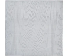 Beliani Dirbtinio kailio kilimas ONTAKE šviesiai pilkas 160 x 160 cm