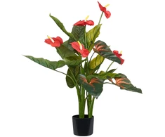Beliani Dirbtinis augalas ANTHURIUM 95 cm, žalias