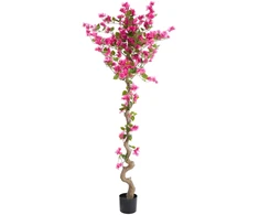 Beliani Dirbtinis augalas BOUGAINILLEA TREE 180 cm rožinis