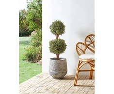 Beliani Dirbtinis augalas BUXUS BALL TREE 92 cm Žalias